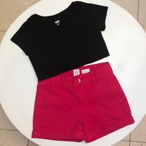 Girl’s shorts and t-shirt outfit